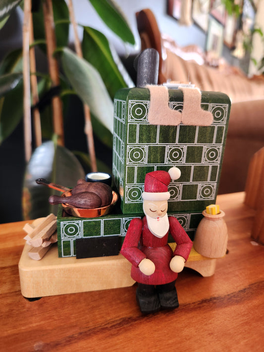 Incense figure - Smoking stove Santa
