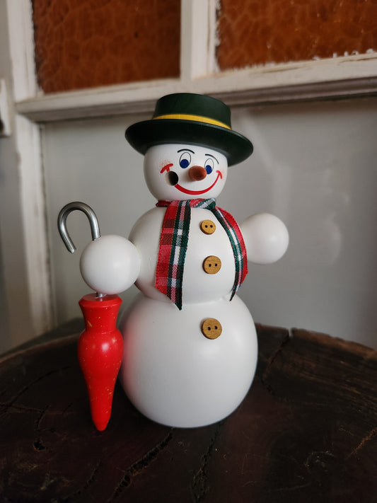 Incense figure - Snowman with Umbrella