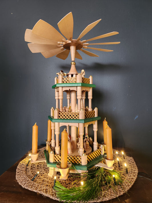 Pyramid Nativity two tiered