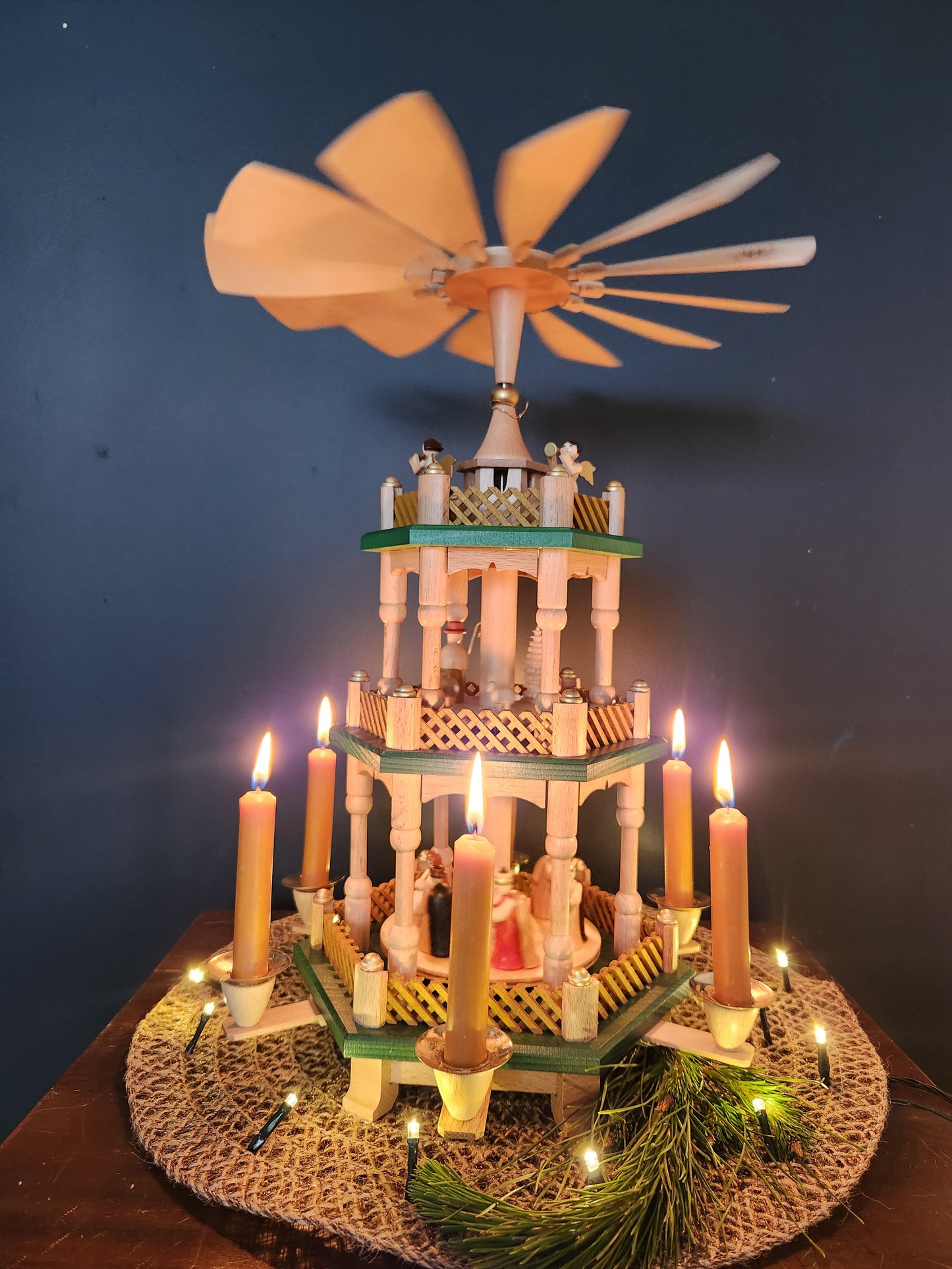 Pyramid Nativity two tiered