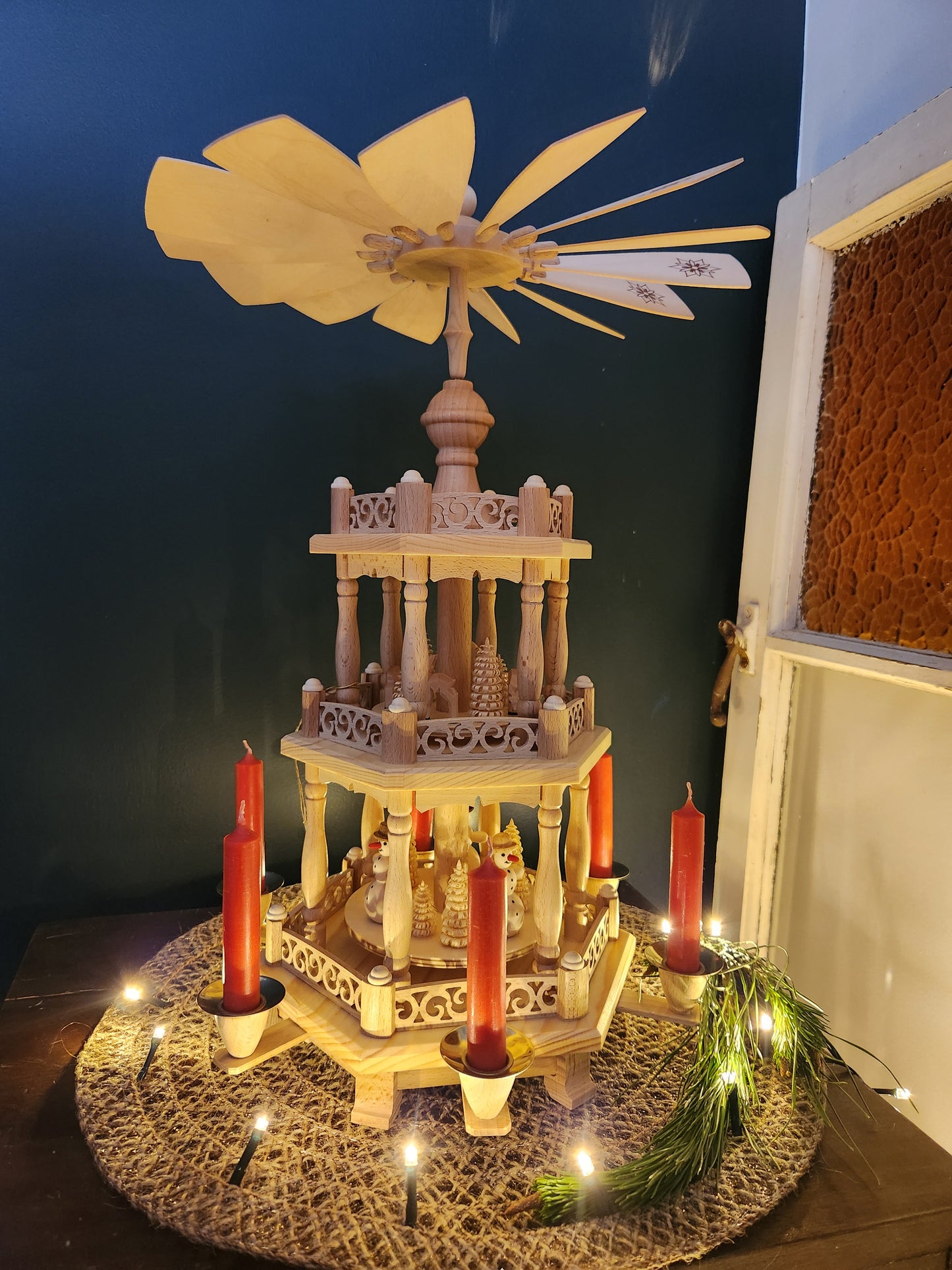 Pyramid Snowmen two tiered