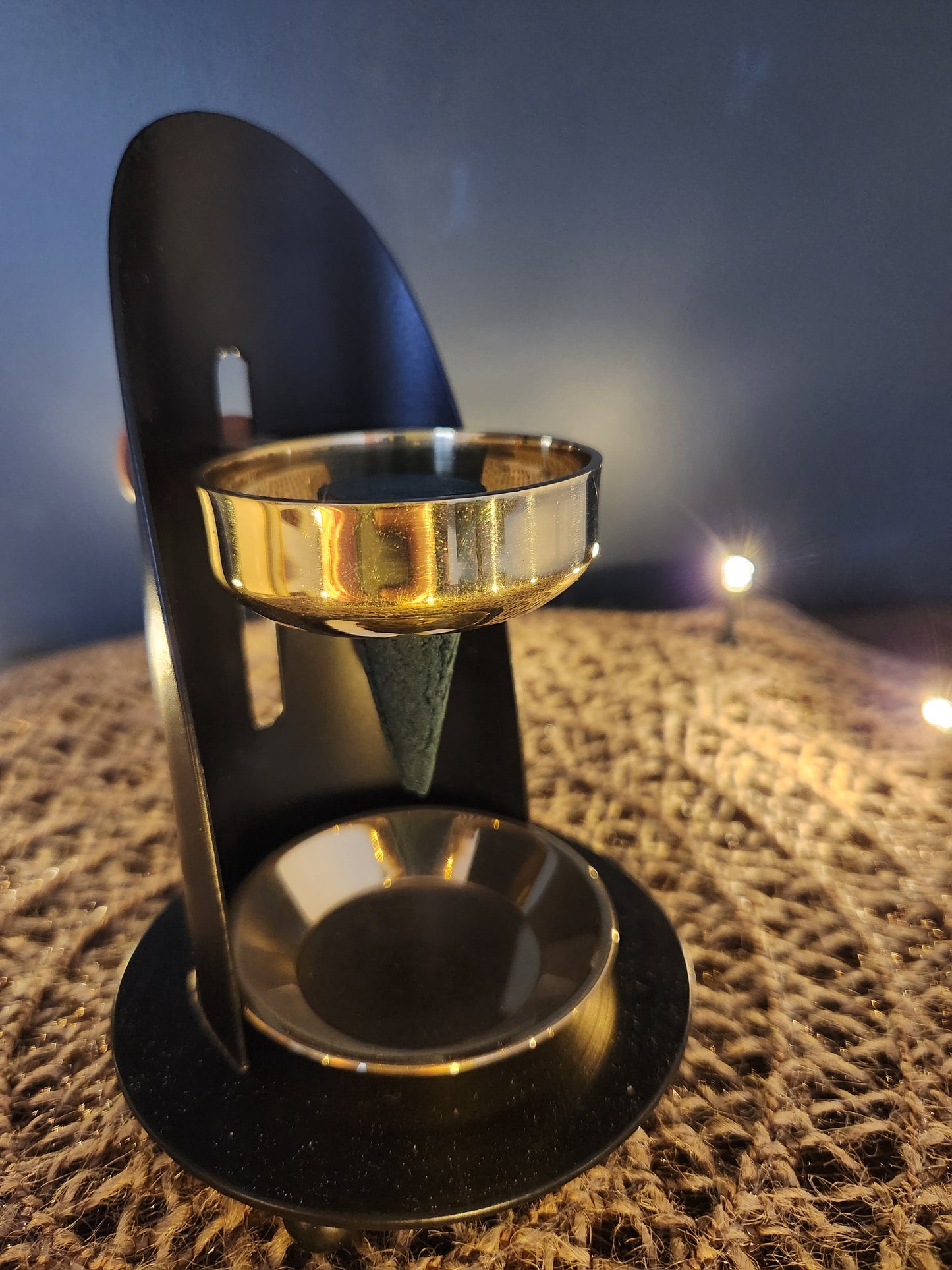Black Brass Incense Burner