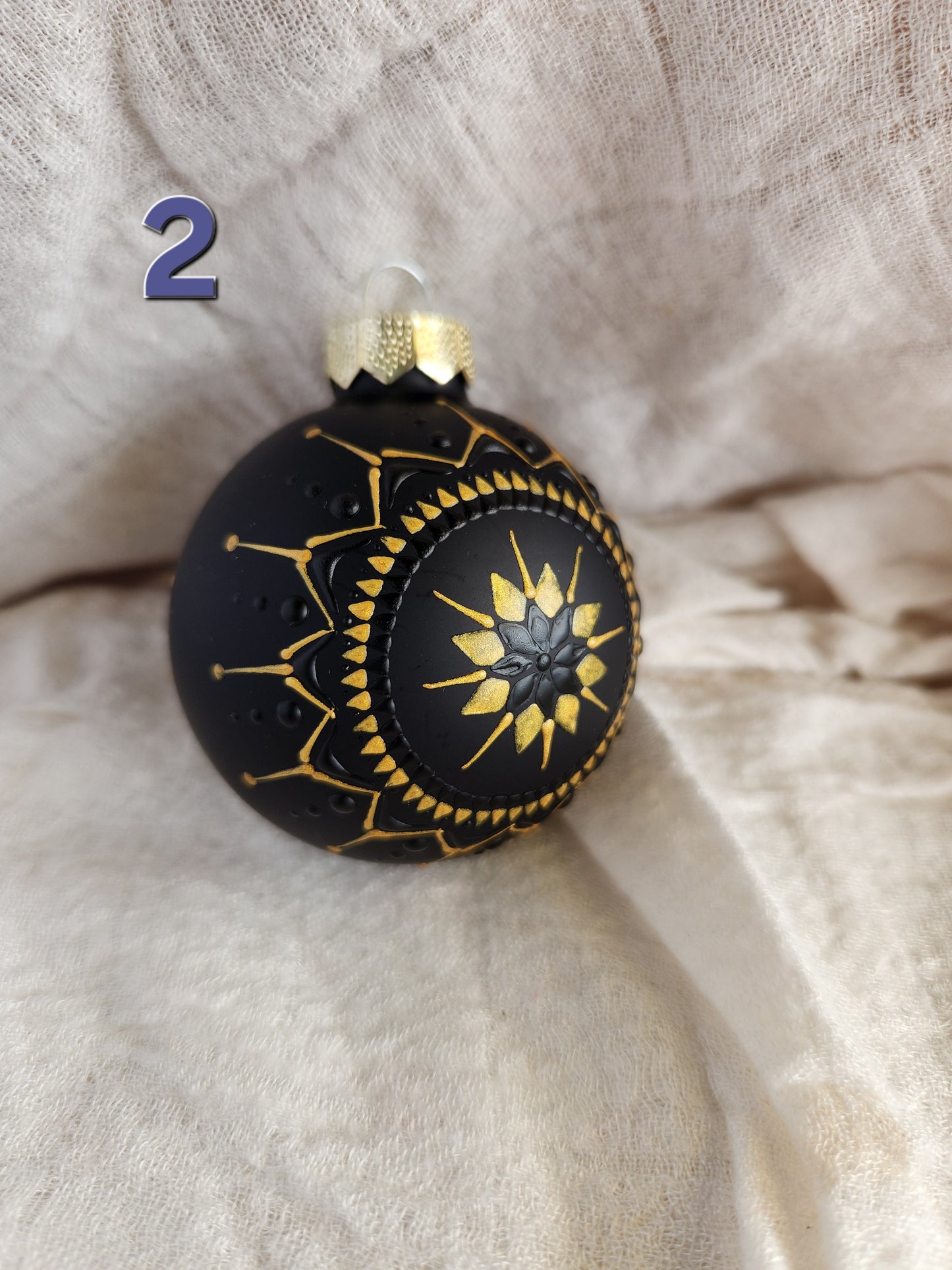 Sorbian Christmas Bauble (Black - black/gold)