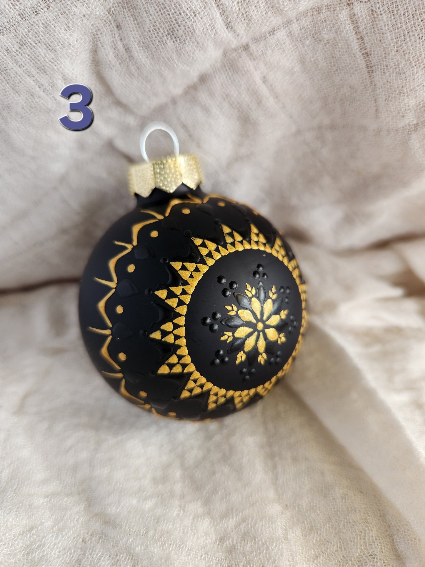 Sorbian Christmas Bauble (Black - black/gold)