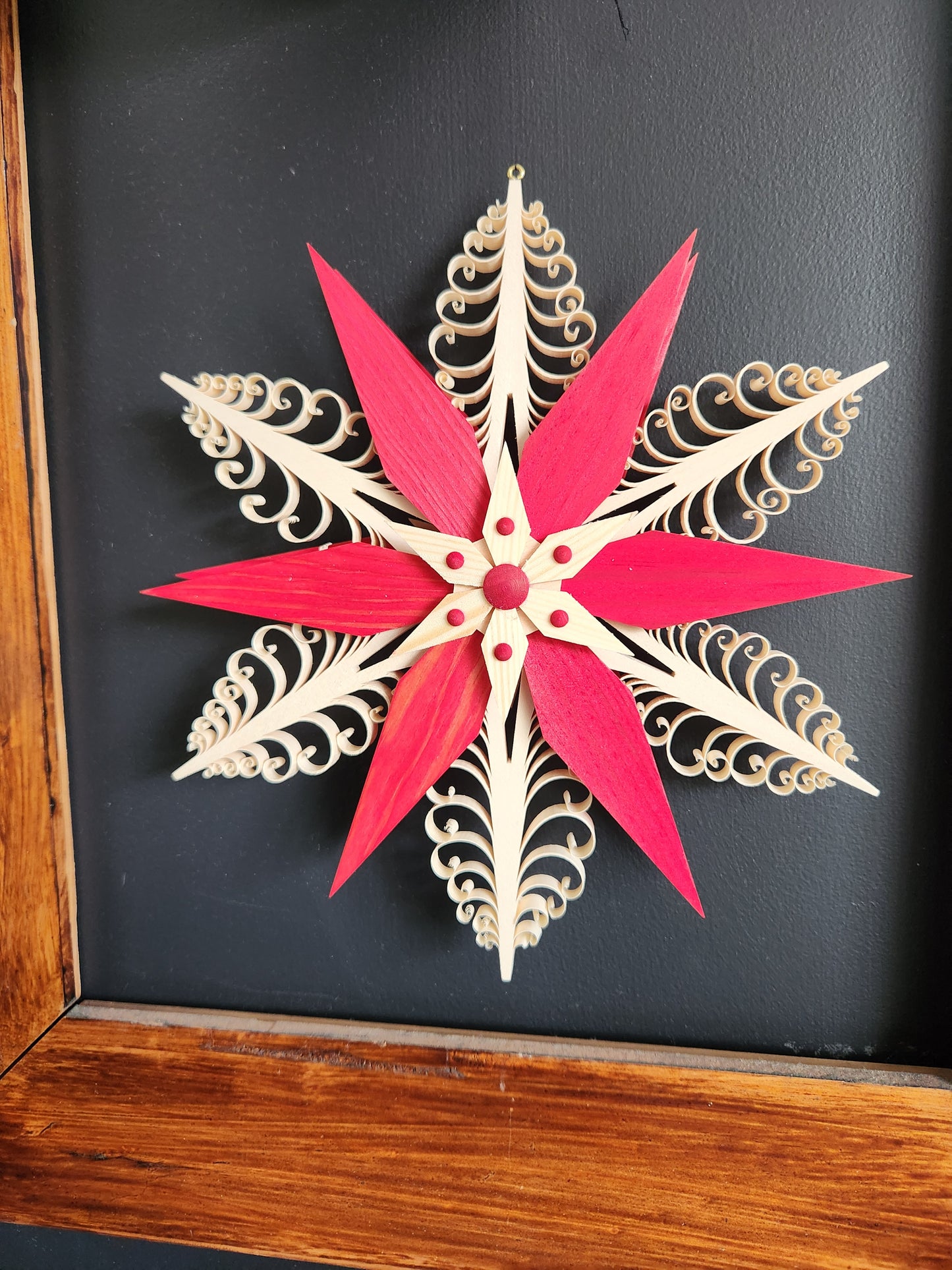 Window Star 24 cm red