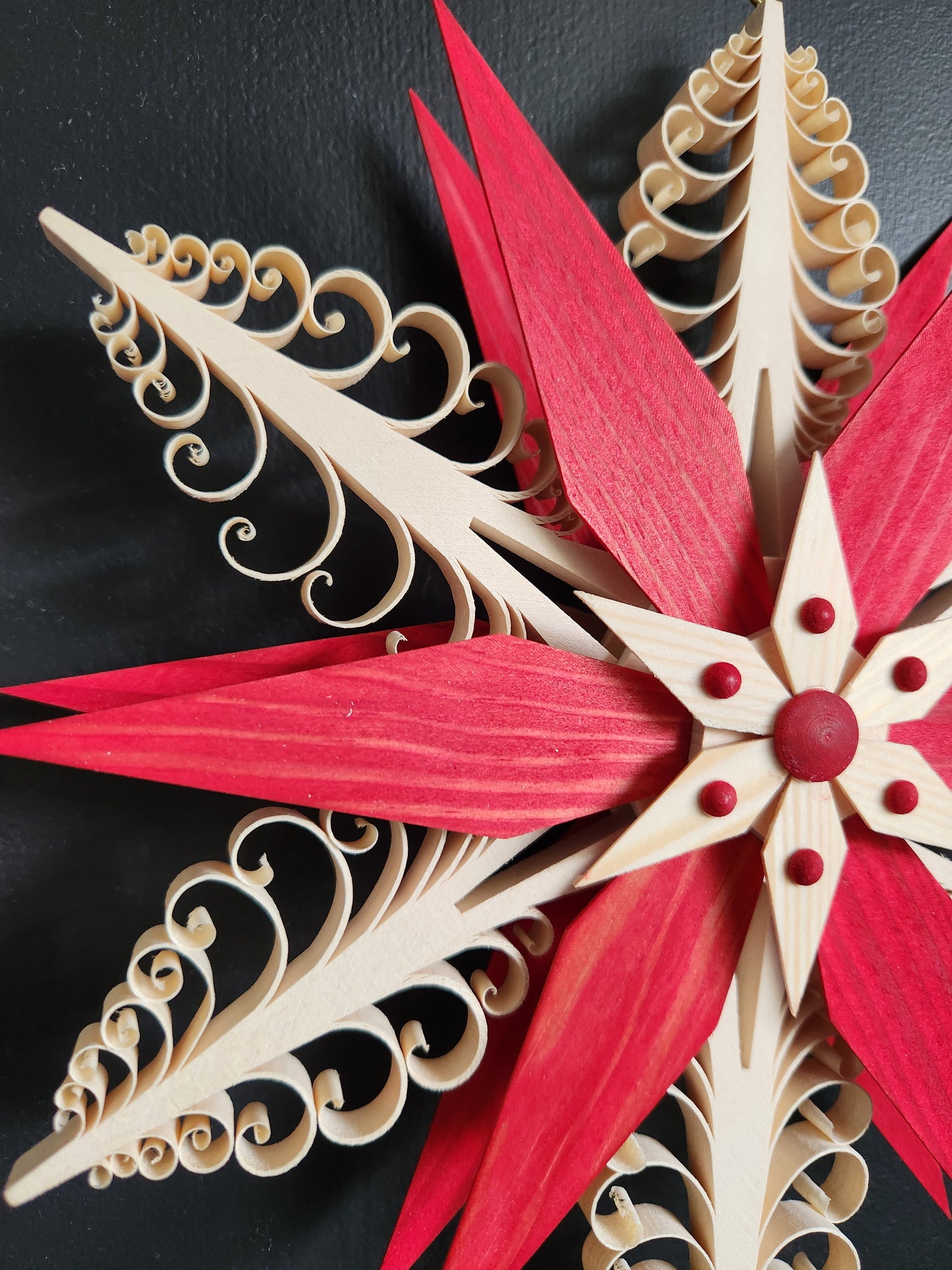 Window Star 24 cm red