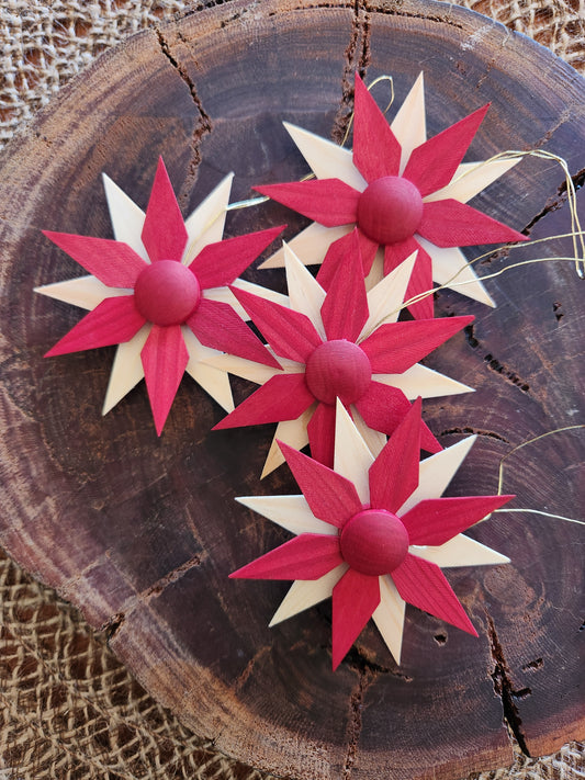 Wooden Christmas Star (Set of 4)