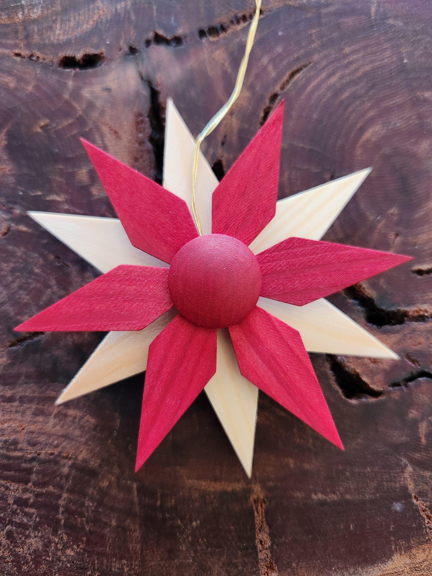 Wooden Christmas Star (Set of 4)
